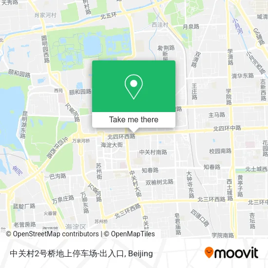 中关村2号桥地上停车场-出入口 map