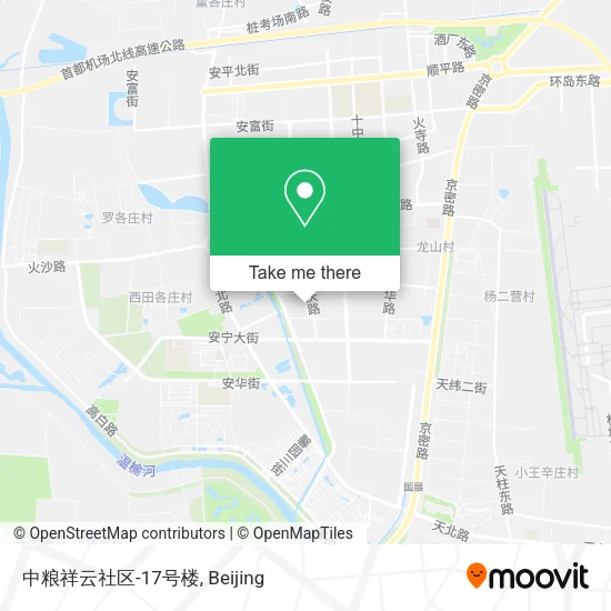 中粮祥云社区-17号楼 map