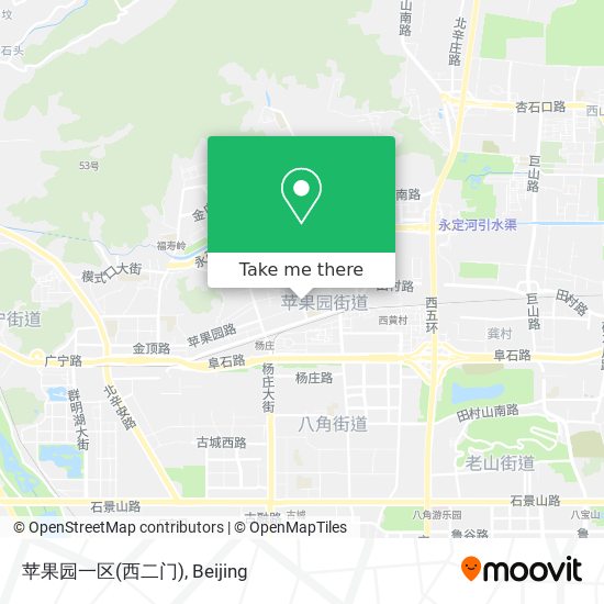 苹果园一区(西二门) map
