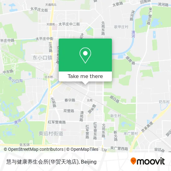 慧与健康养生会所(华贸天地店) map