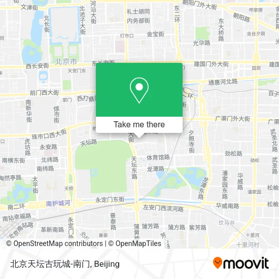 北京天坛古玩城-南门 map