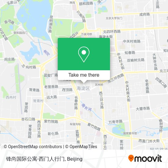 锋尚国际公寓-西门人行门 map