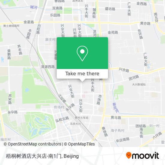 梧桐树酒店大兴店-南1门 map