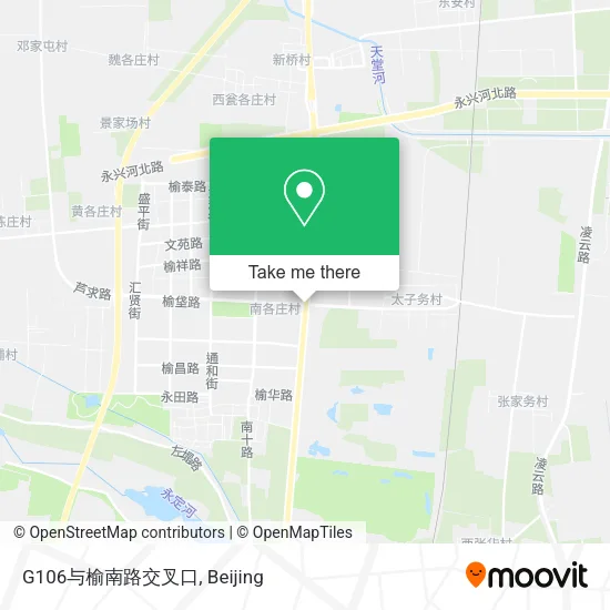 G106与榆南路交叉口 map