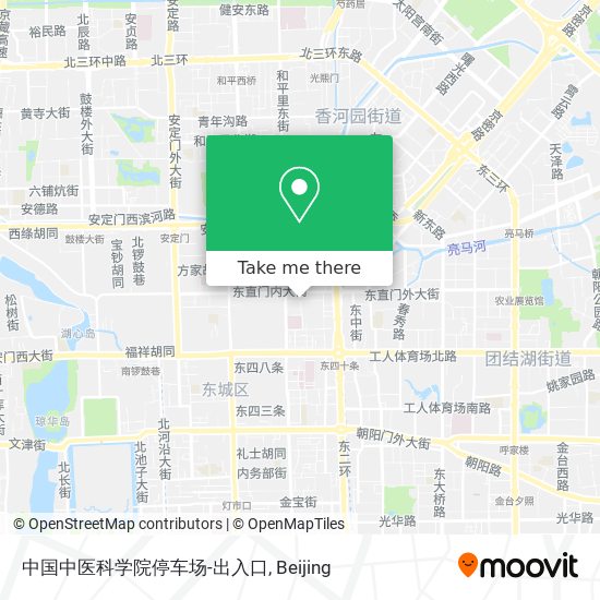 中国中医科学院停车场-出入口 map