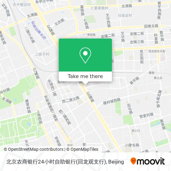北京农商银行24小时自助银行(回龙观支行) map