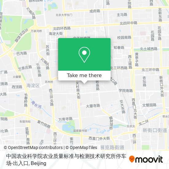 中国农业科学院农业质量标准与检测技术研究所停车场-出入口 map