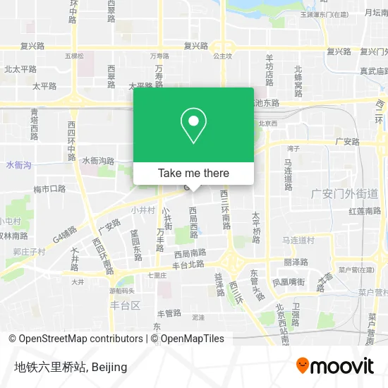 地铁六里桥站 map