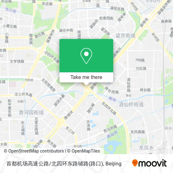 首都机场高速公路/北四环东路辅路(路口) map