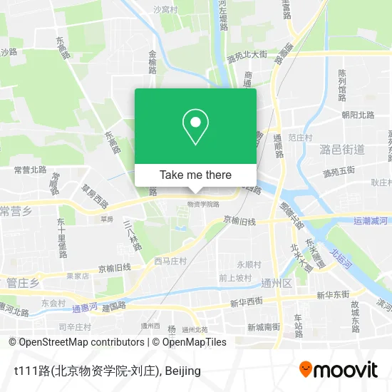 t111路(北京物资学院-刘庄) map