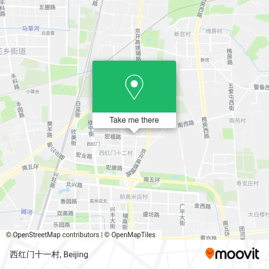 西红门十一村 map