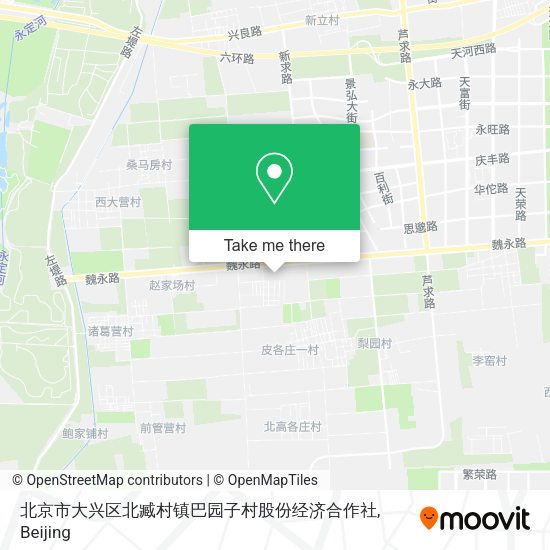 北京市大兴区北臧村镇巴园子村股份经济合作社 map
