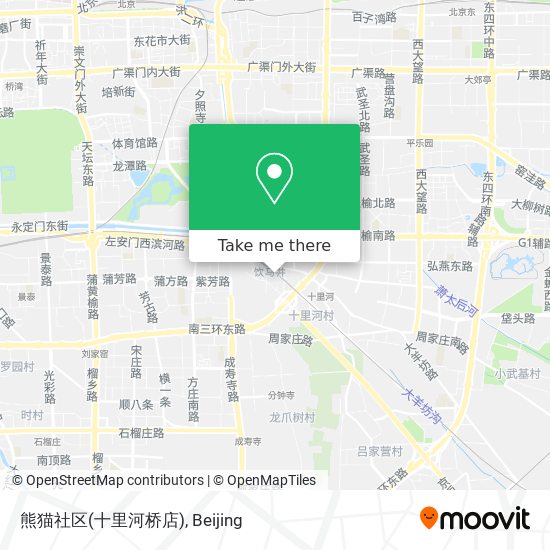 熊猫社区(十里河桥店) map