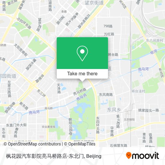 枫花园汽车影院亮马桥路店-东北门 map