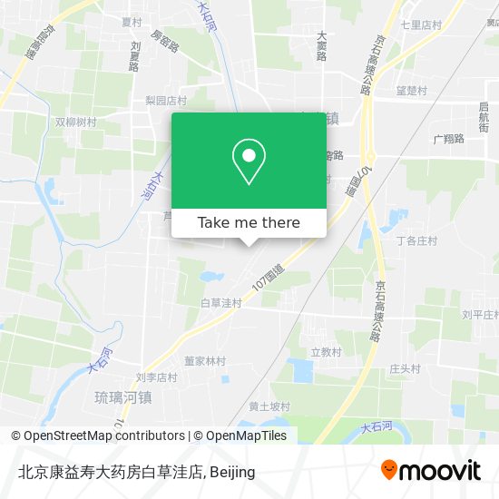 How To Get To 北京康益寿大药房白草洼店in 窦店镇by Bus Or Metro Moovit