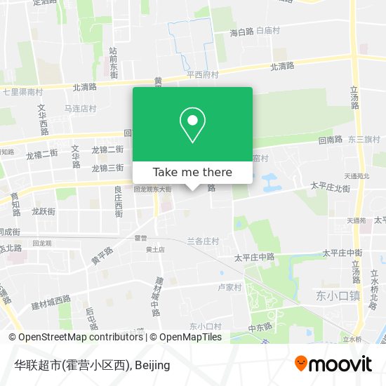 华联超市(霍营小区西) map