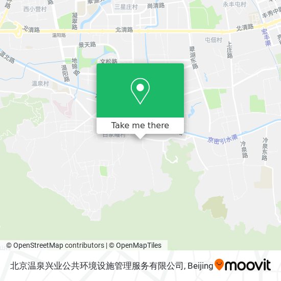 北京温泉兴业公共环境设施管理服务有限公司 map