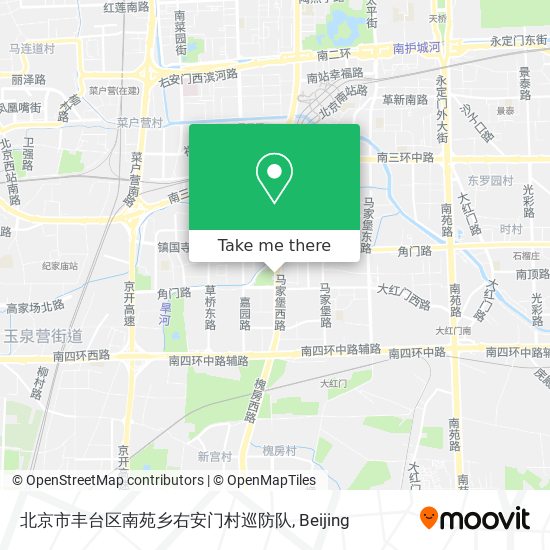 北京市丰台区南苑乡右安门村巡防队 map