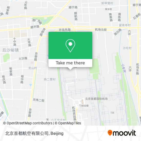 北京首都航空有限公司 map