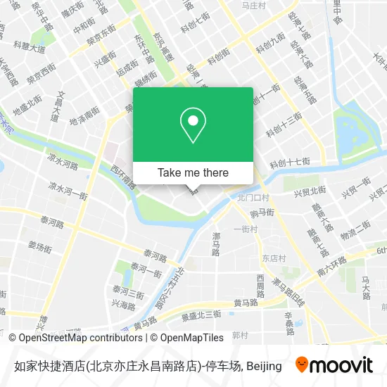 如家快捷酒店(北京亦庄永昌南路店)-停车场 map