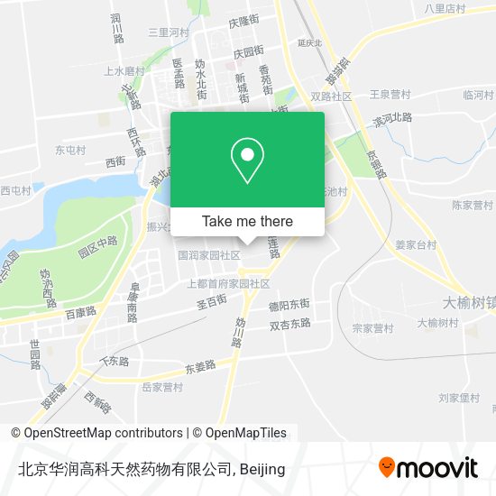 北京华润高科天然药物有限公司 map