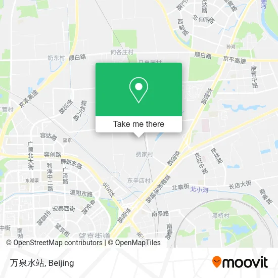 万泉水站 map