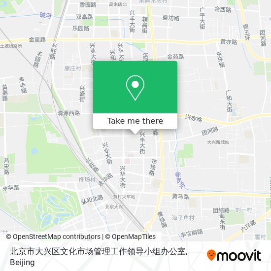 北京市大兴区文化市场管理工作领导小组办公室 map