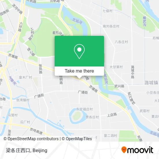 梁各庄西口 map