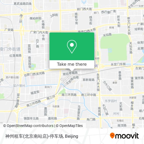 神州租车(北京南站店)-停车场 map