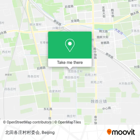 北田各庄村村委会 map