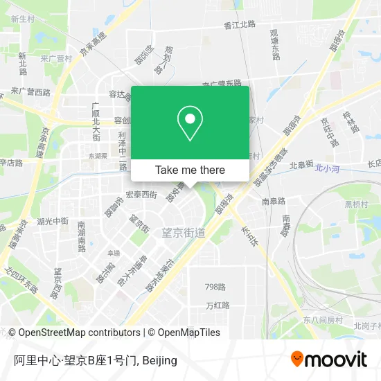 阿里中心·望京B座1号门 map