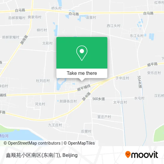 鑫顺苑小区南区(东南门) map