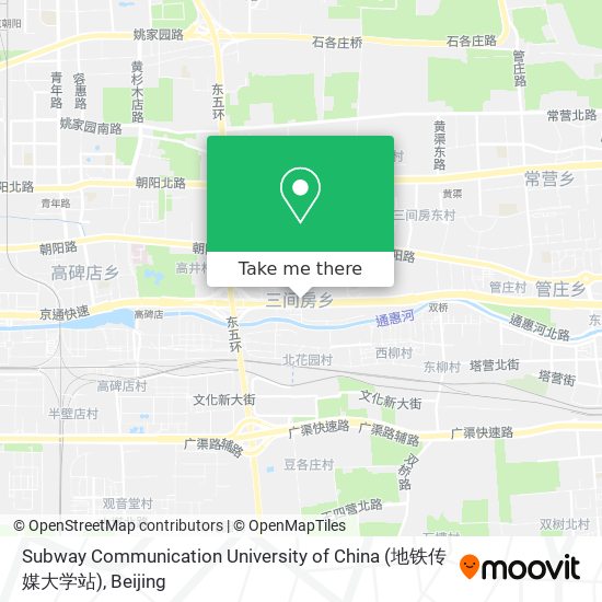 Subway Communication University of China (地铁传媒大学站) map