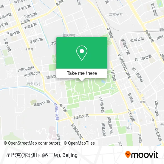 星巴克(东北旺西路三店) map