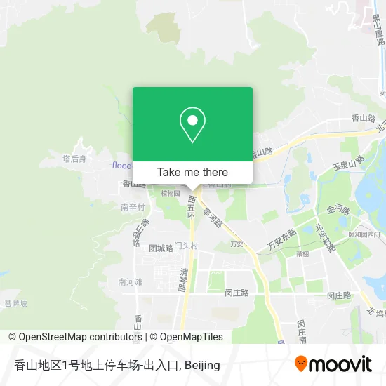 香山地区1号地上停车场-出入口 map
