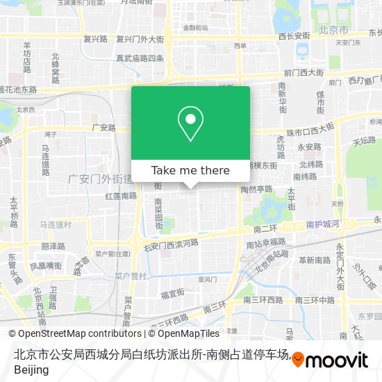 北京市公安局西城分局白纸坊派出所-南侧占道停车场 map