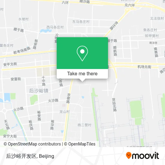 后沙峪开发区 map