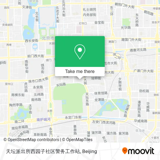 天坛派出所西园子社区警务工作站 map