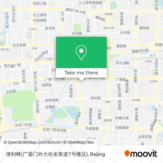 便利蜂(广渠门外大街名敦道7号楼店) map
