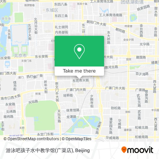 游泳吧孩子水中教学馆(广渠店) map