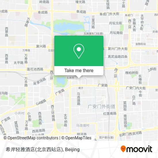 希岸轻雅酒店(北京西站店) map