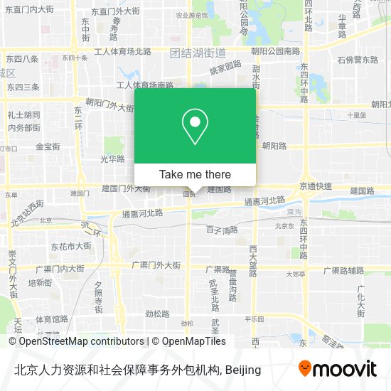 北京人力资源和社会保障事务外包机构 map