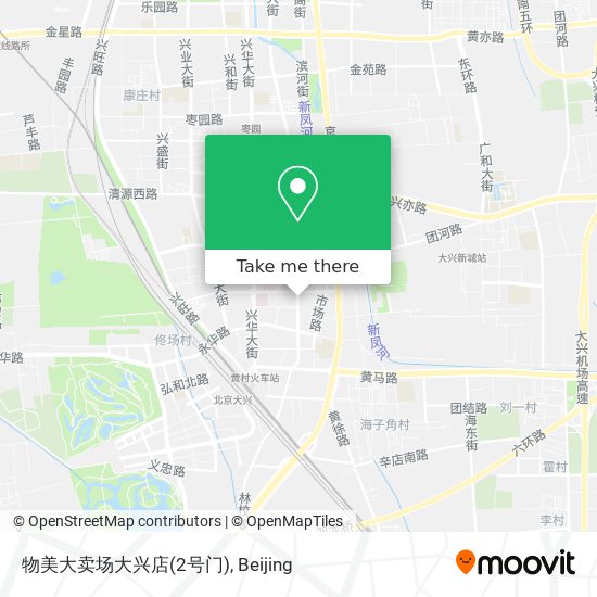物美大卖场大兴店(2号门) map