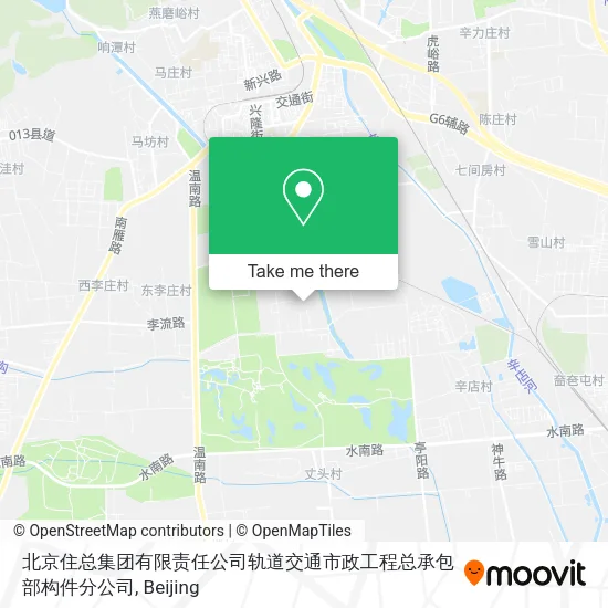 北京住总集团有限责任公司轨道交通市政工程总承包部构件分公司 map