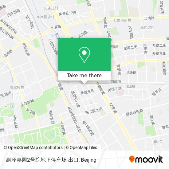 融泽嘉园2号院地下停车场-出口 map
