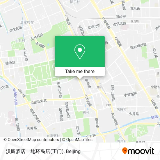 汉庭酒店上地环岛店(正门) map