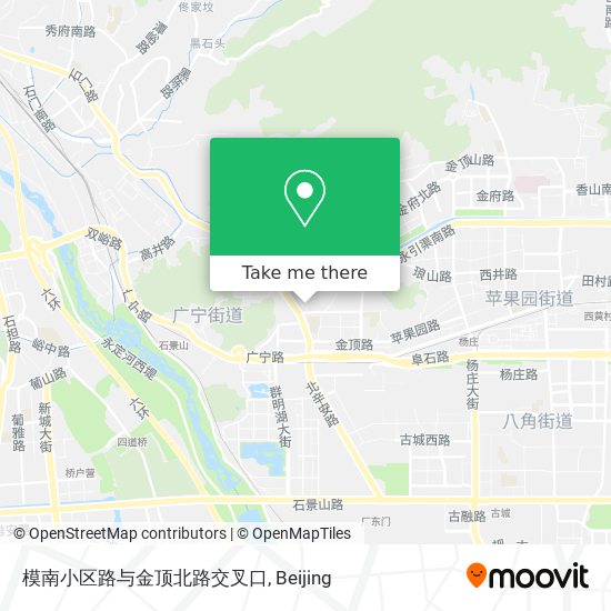 模南小区路与金顶北路交叉口 map