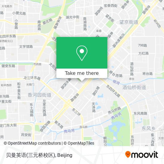 How To Get To 贝曼英语 三元桥校区 In 太阳宫地区by Bus Or Metro