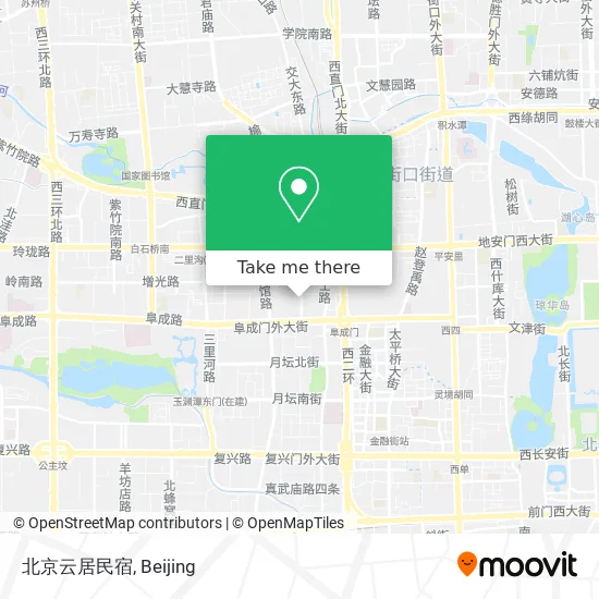 北京云居民宿 map