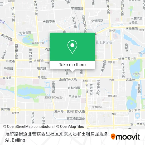 展览路街道北营房西里社区来京人员和出租房屋服务站 map